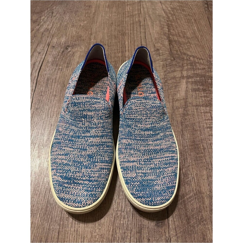 Rothy's Slip-On Knit Shoes in Blue and orange women’s size 9
